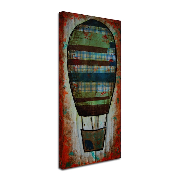 Nicole Dietz 'Hot Air Ballon Plaid ' Canvas Art,12x24